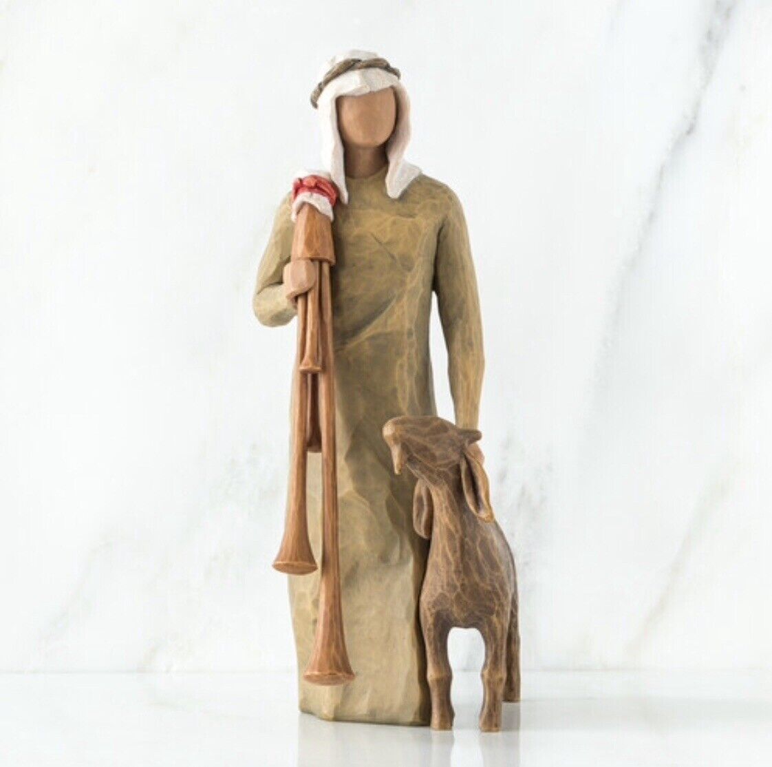 WILLOW TREE NATIVITY ZAMPOGNARO SHERPHERD WITH BAGPIPE BY DEMDACO