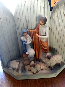WILLOW TREE THE CHRISTMAS STORY COLLECTION #26207 HOLY FAMILY ANIMALS SANCTUARY