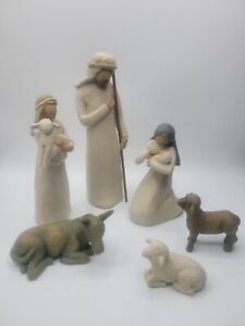 6 Piece Set Willow Tree Nativity Sculpted Hand-Painted Nativity Figures Gifts