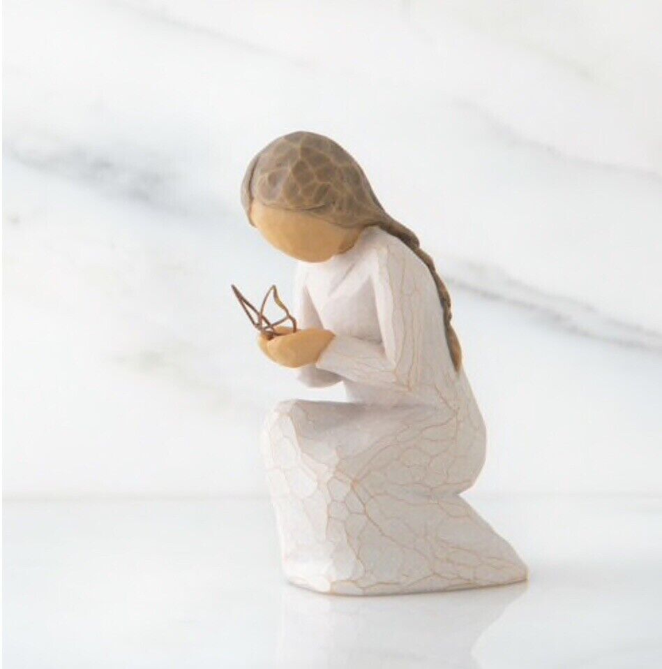 QUIET WONDER SCULPTURE FIGURE HAND PAINTING WILLOW TREE BY SUSAN LORDI