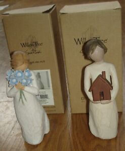 Willow Tree Forget Me Not & Mi Casa Figurines w/Boxes