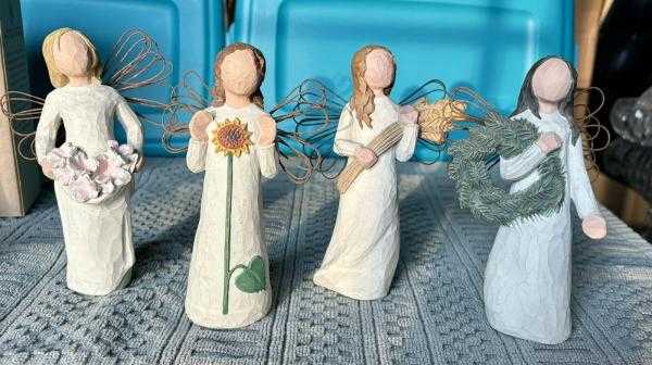 Vintage Demdaco Willow Tree Seasons Angel Lot Of 4 Spring Summer Autumn Winter