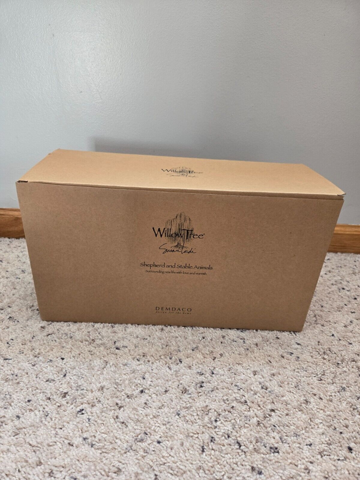 New in Box Willow Tree 26105 Shepherd and Stable Animals Set
