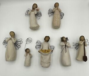 Lot of 7 Demdaco Willow Tree Figurines by Susan Lordi - Angels, Learning, Light