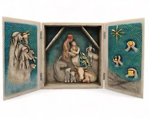 2014 Willow Tree Tryptych Starry Night Nativity Hand Painted Artist Susan Lordi