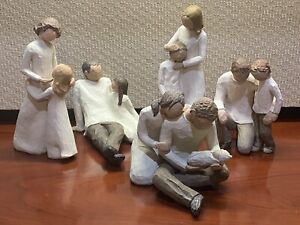 Lot 5 Willow Tree Family Figurines NEW LIFE Mother Father Daughter Son 2000-02