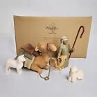 Willow Tree Shepherd & Stable Animals 7" Hand-Painted Resin Figure Set 26105