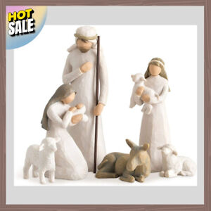 Willow Tree Nativity sculpted hand-painted nativity figures, 6-piece set_26005