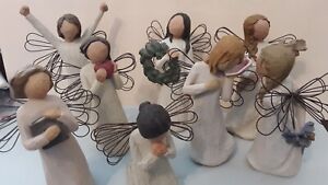 Lot of 8 Willow Tree Figures Angels Prayer Courage Learning Winter Autumn