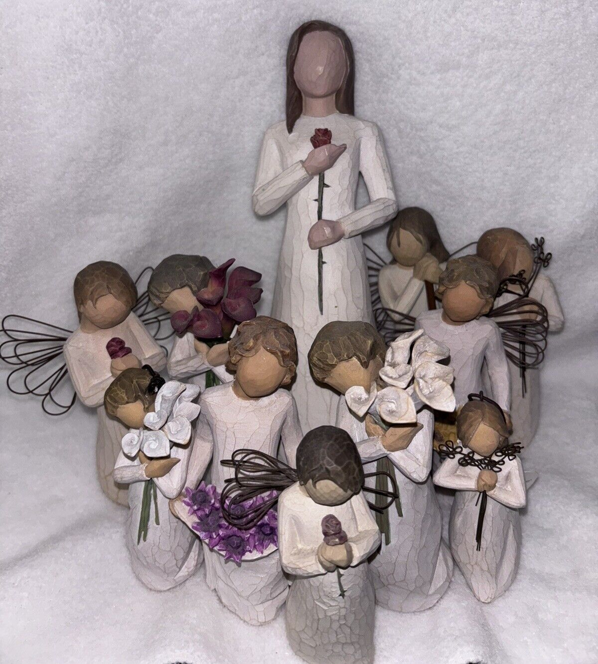 11 Willow Tree Figures W/ Flowers Gardening Names In Description By Demdaco