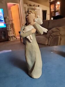 2002 Willow Tree Figurine Lady With Lamb, “Peace On Earth” Susan Lordi 8.5"