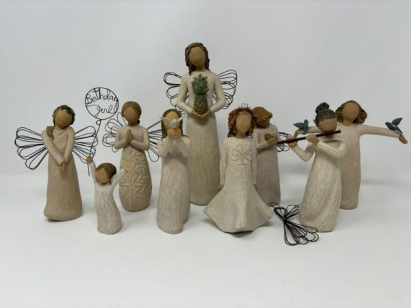 Willow Tree Figures Lot 9 Read Description Angels Birds Vtg Susan Lordi Demdaco