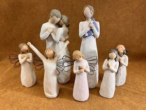 WILLOW TREE Figurine Lot 8 ~ Angels Cherub Children American Flag Couple Dancing