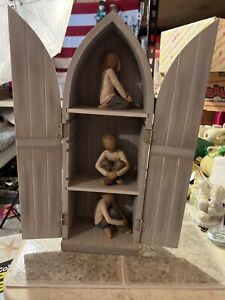 Willow Tree Hanging Display Roses In The Garden Plus 3 Figurines
