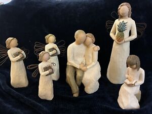 Six Willow Tree Figurines - Learning (3), Anniversary, Wisdom, Welcoming