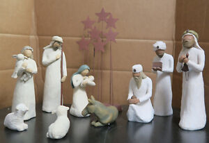 Willow Tree Nativity 10 Pc Set Susan Lordi’s Sculpted Hand Painted + Star Boxed