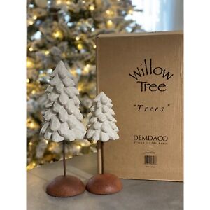 Willow Tree #26008 Demdaco RARE retired signed Lordi “Trees” in box - set of 2