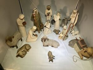 Willow Tree Nativity Set Susan Lordi’s 17 Pieces Creche Holy Family Animals Set
