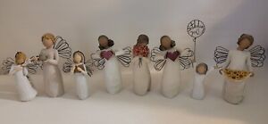 Lot of 8 Willow Tree Angel Figurines ~ Birthday Girl, Sunshine, With Love, Etc.