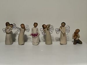 Willow Tree Lot Of 6 Kindness Celebrate Angels Embrace Angel Of Wonder Thank You