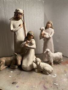 6 Piece Willow Tree Nativity Set Sculpted Hand-Painted Nativity Figures NO BOX