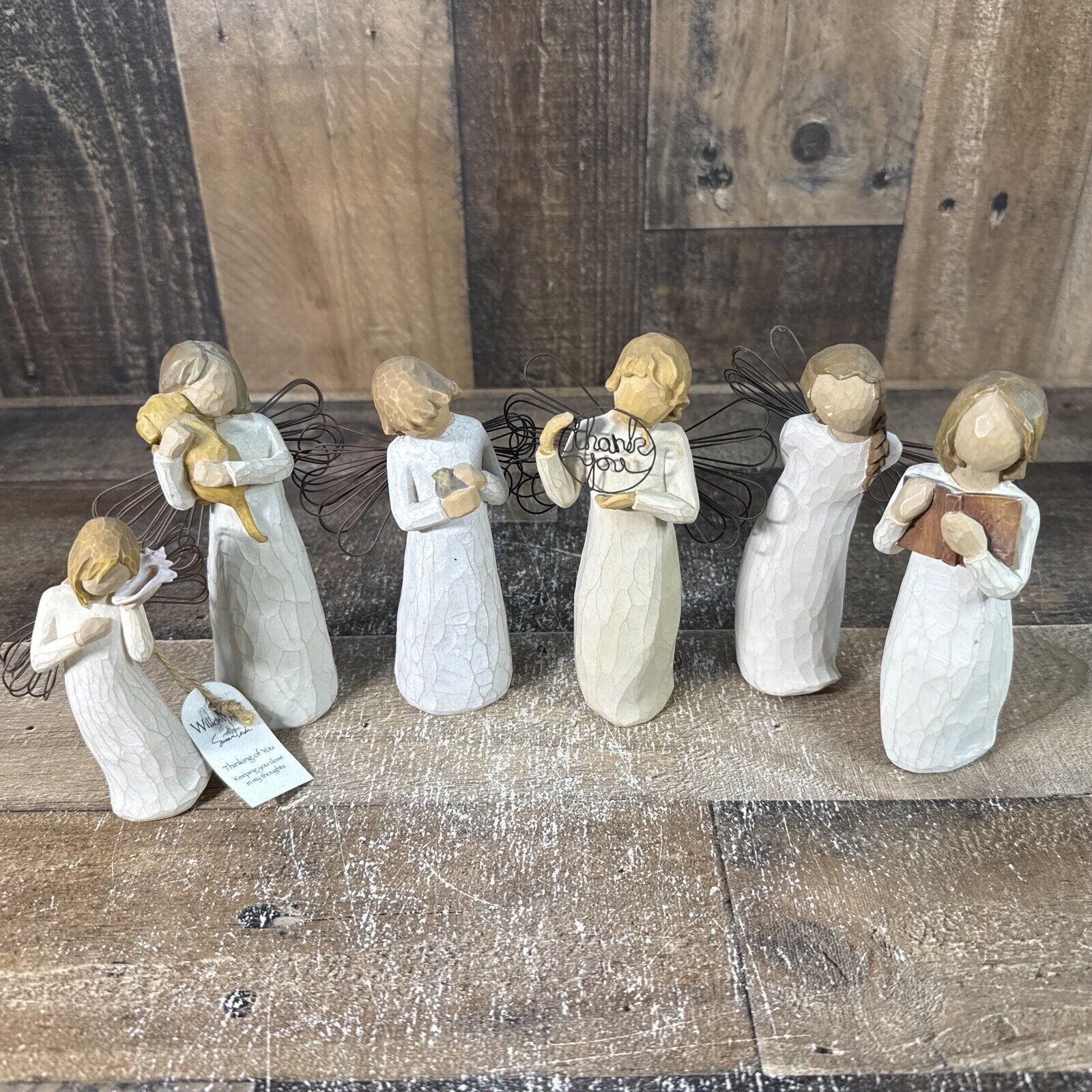 Lot Of 6 Willow Tree Figures Angel Healing 99, Thinking of You 04, Learning 05 +