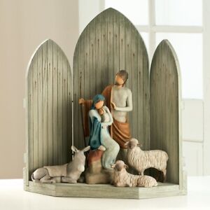 Christmas Story Set -Willow Tree Demdaco -Mary Joseph Jesus +Sanctuary +Animals