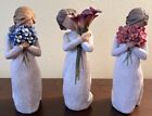 2009, 11, &12 SET OF 3 WILLOW TREE FIGURES- 5.5” HIGH