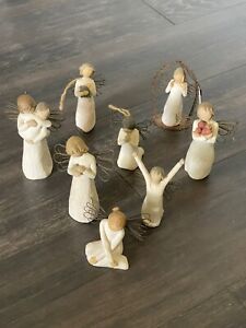 Lot of 8 Willow Tree Angels w/wire wings DEMDACO Susan Lordi Figurines