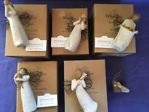 Lot of 6 Willow Tree Angels of Friendship Freedom Bright Star Sunshine Thinking