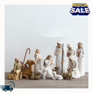 Willow Tree Nativity Starter Figures with The Three Wisemen Plus Camel, 13-Piece