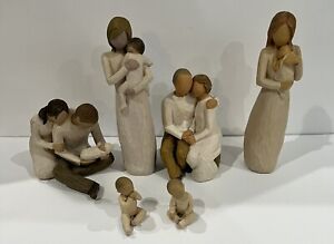 Lot of 6 WILLOW TREE Figurines Collection - Wedding Anniversary Mother Baby