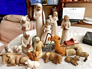 WILLOW TREE 15 PC NATIVITY SET - DEMDACO- SCULPTED FIGURES - S. LORD