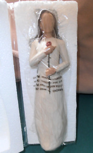 2003 Willow Tree "Love" with Single Rose 9" Figurine by Susan Lordi Demdaco