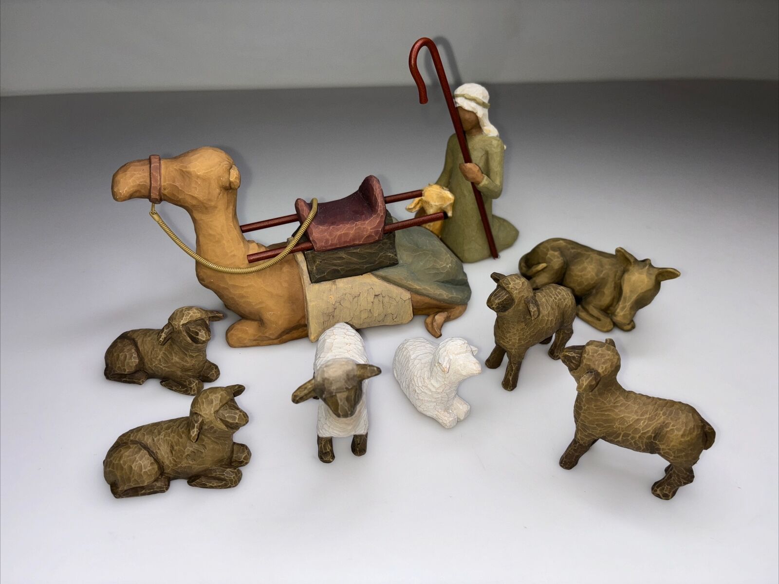 Willow Tree Nativity Figurines Shepherd and Stable Animals