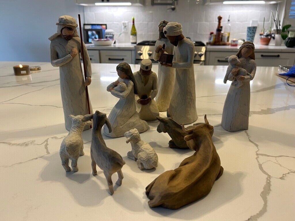 Vintage Willow Tree Nativity Figurines, 11 piece, 3 Sets, One Price Lordi 2000-6