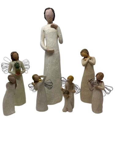 Lot Of 7 Willow Tree Figurines Wire Wings PLEASE READ