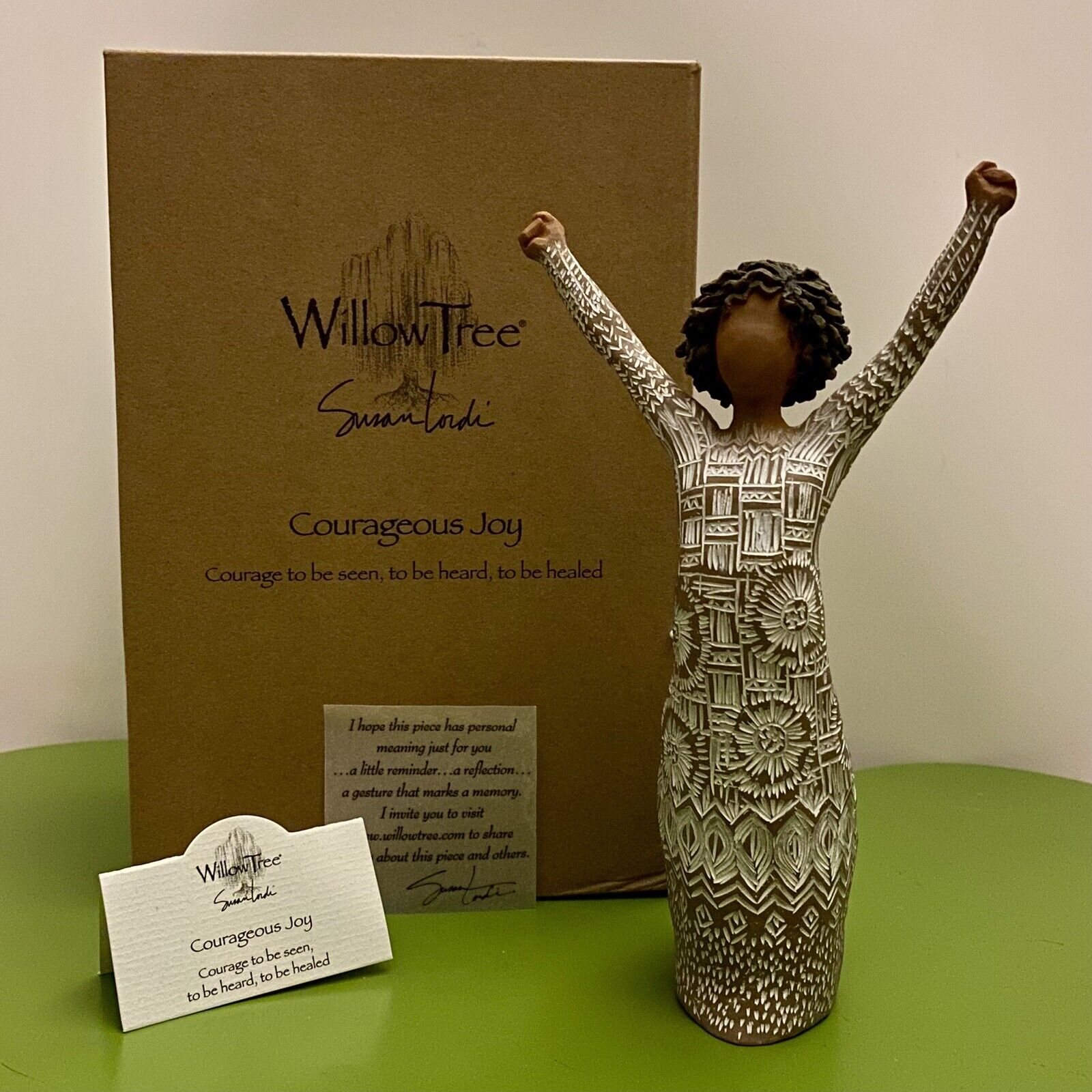 WILLOW TREE COURAGEOUS JOY FIGURINE STATUE BLACK WOMAN GIRL SUSAN LORDI 2022 NEW