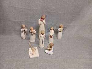 Lot Of 8 Willow Tree Angels Lordi Demdaco Figurines Statue