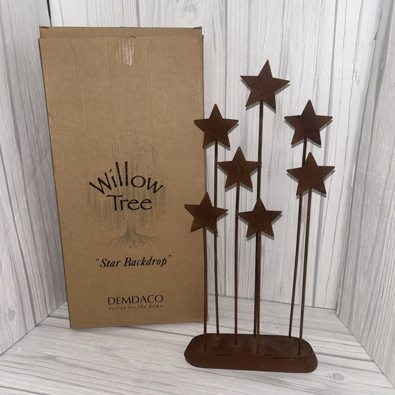 Willow Tree Christmas Nativity Metal Star Backdrop  Accessory 26007 MIB