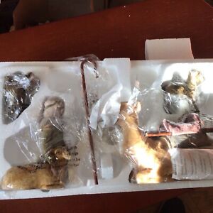 Willow Tree Shepherd And Stable Animals Sculpted Hand-Painted Nativity
