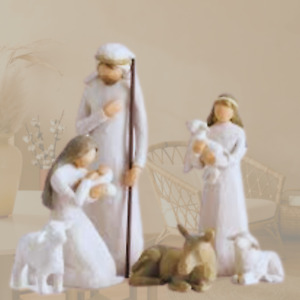 Willow Tree Nativity, 6-Piece Set - Hand-Painted Resin Figures - Christmas