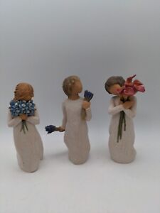 Willow Tree Bloom, Lavender Grace & Forget Me Not Figurine Dolls