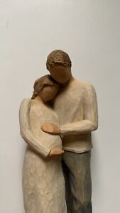 Pregnant Couple Figurine Willow Tree Woman Loving Husband Wife Baby Family Gift