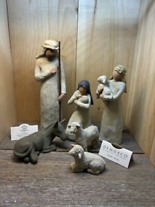 New-Willow Tree Sculpted Hand-Painted Figures- NATIVITY Never Used
