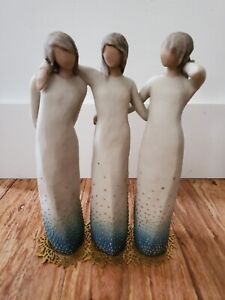 WillowTree Susan Lordi "By my side" handpainted porcelain Demdaco 3 sisters NIB