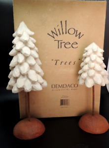 Set  2 Demdaco Willow Tree "Trees" 26008 Retired Rare Signed Lordi 1999 Nativity