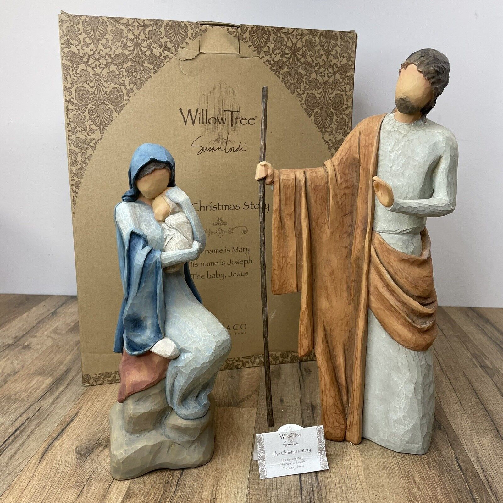 WILLOW TREE THE CHRISTMAS STORY (26173) HOLY FAMILY HOLIDAY SCULPTURE FIGURINE