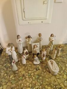 Willow Tree figurines lot of 15 figurines Trinket Box Picture Large and Small