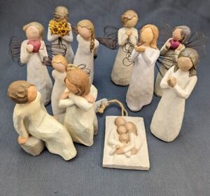 10 Willow Tree Figure Lot Spirit of Giving Thank You Flower Angel Heart and Soul